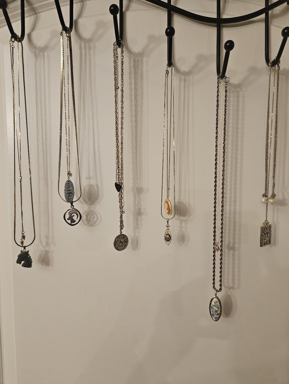 Vintage Mod Pendant Gold Tone Necklace Bundle - Lot of 13